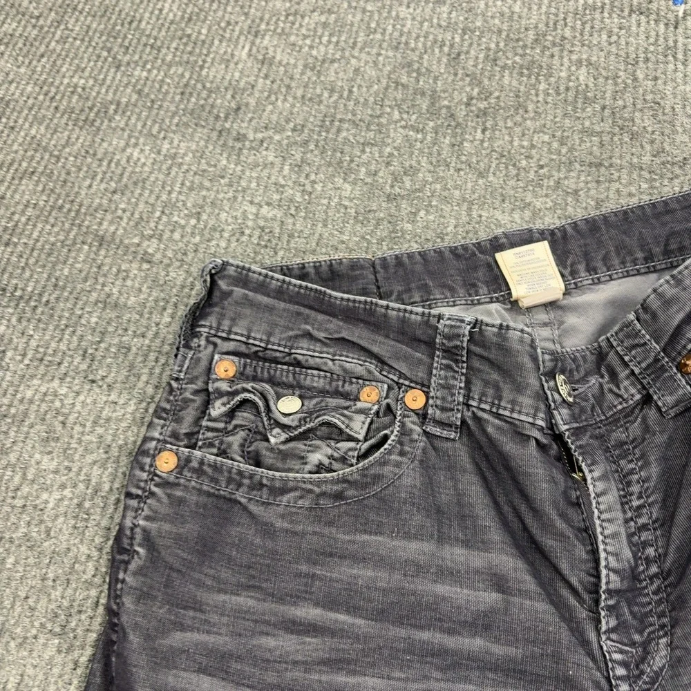 True Religion Ricky Pants Mens 34 Grey Cotton Blend Straight Leg Y2K